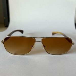 Rare Gold &Wood Horn Aviator Frames - Small Fit - Made in Luxembourg